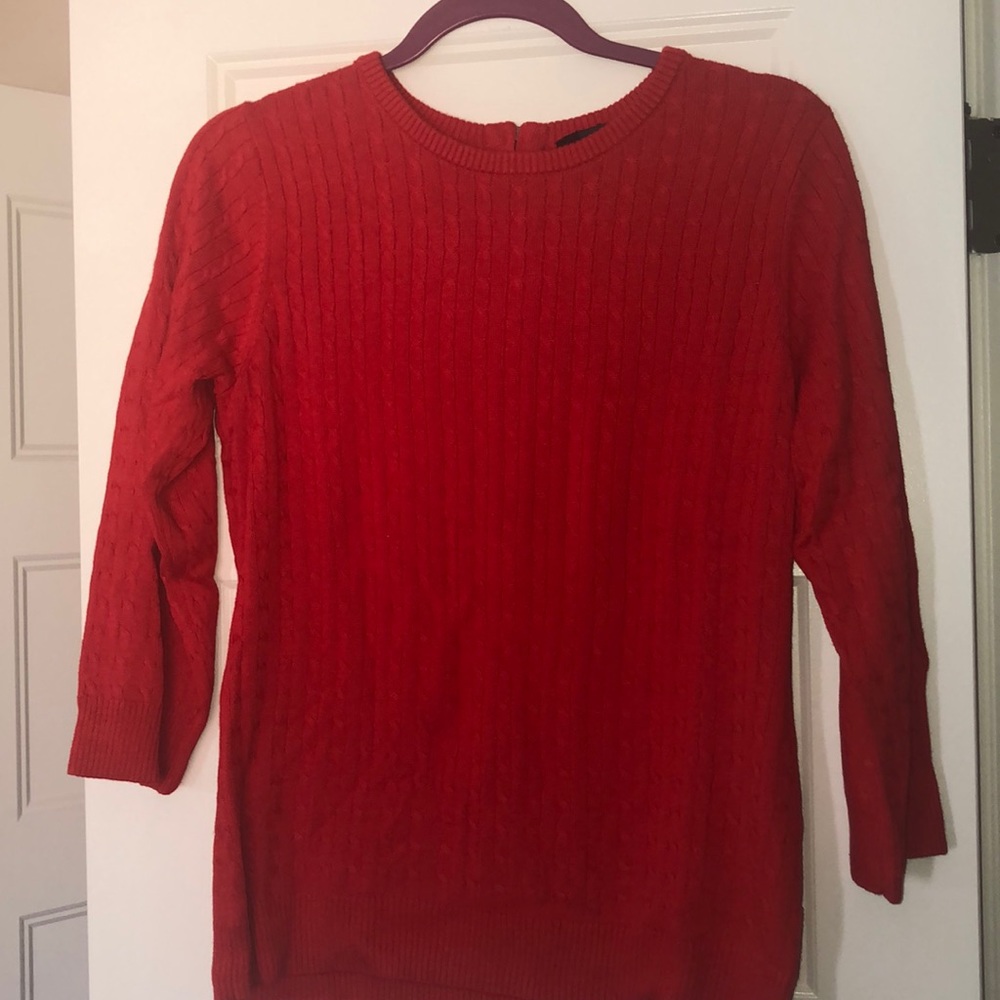 The Limited Red quarter sleeve sweater